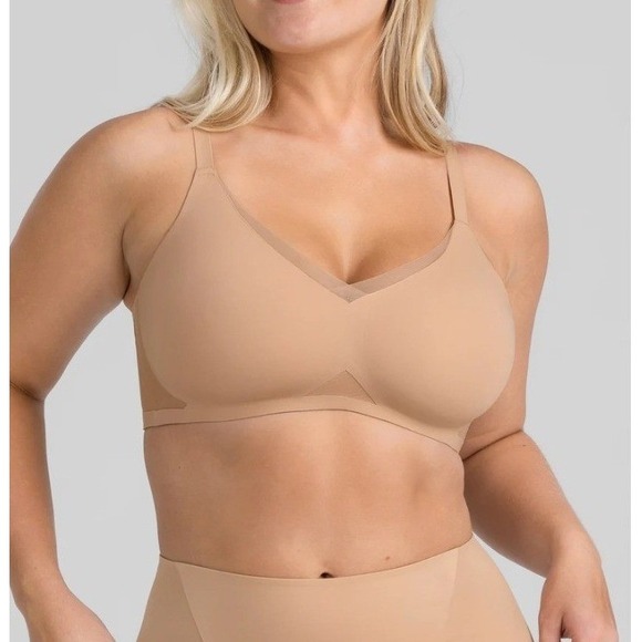 Honeylove Other - HoneyLove CrossOver Bra Sand 1X Wireless Comfort Smoothing Convertible Strap EUC